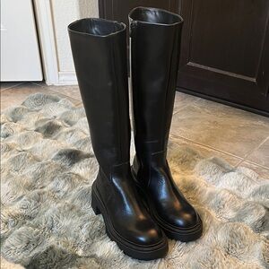 Zara Black Over the Knee Boots